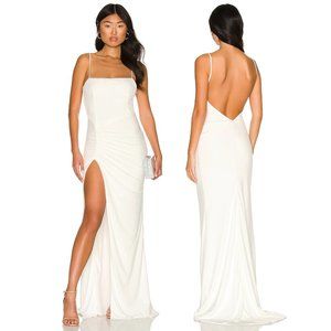NEW Katie May X REVOLVE The Supermodel Gown Ivory Small Formal White Maxi Dress